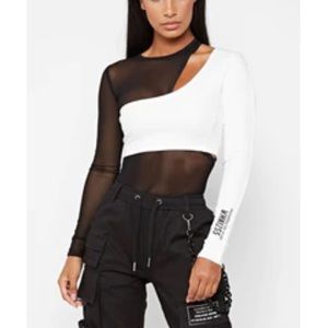 Long sleeve mesh bodysuit